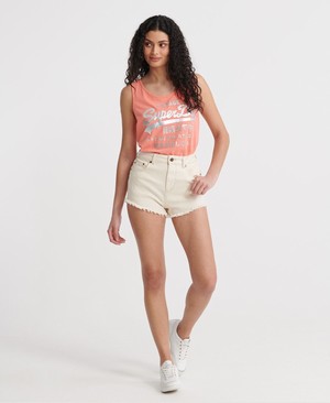 Superdry Premium Goods Metallic Classic Női Mellény MélyKorall | WHZDJ4759